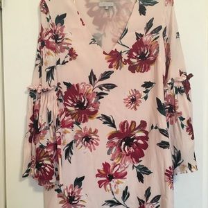 1.State Pink Floral Dress